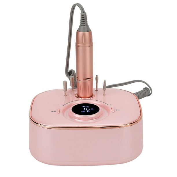 Máquina Pulidora De Uñas, De Metal, Taladro Eléctrico Recargable Para Uñas, Velocidad Ajustable, LED, 35000 RPM, Oro Rosa De Larga Duración Para Salón