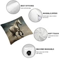 thumbnail image 4 of Nawypu Set of 2 Throw Pillow Covers Horse Herd Run in Desert Sand Dramatic Sky Decor Pillow Cases Home Decorative Square  Pillowcases, 4 of 6