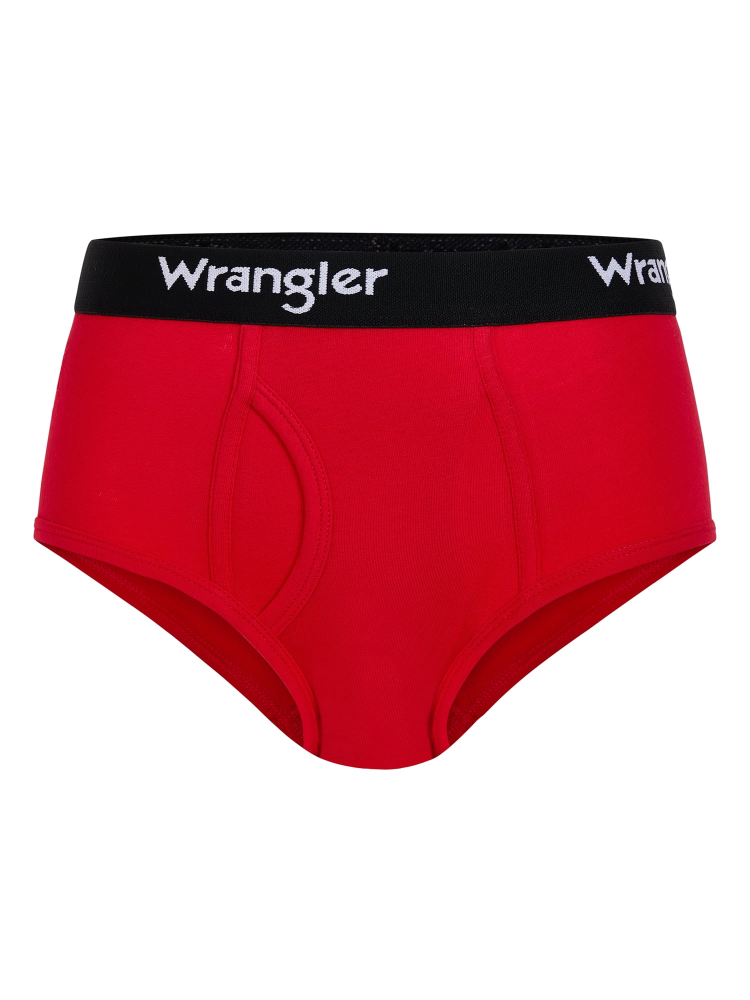 Wrangler Boys' Cotton Briefs, Soft Boys Underwear w/ 4-Way Stretch, Medium, 5-Pack