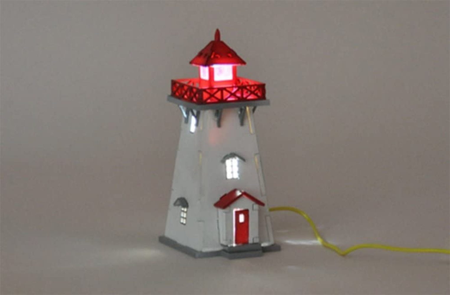 by YOUNGMODELER LED Lighthouse YOUNGMODELER DESKTOP Wooden Assembly Model Kits. 