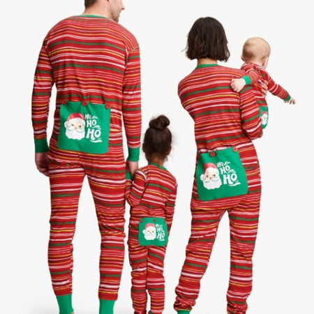 

Christmas Family Matching Onesies Button Flap Pajamas One Piece PJs for Couples Kids