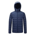 thumbnail image 1 of Chaqueta De Plumón De Pato Ultraligera De Invierno Para Hombre Abrigo Acolchado Azul Oscuro M Sunnimix Chaqueta de plumón con capucha ligera, 1 of 8