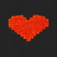 thumbnail image 2 of Dalix Pixel Heart Embroidered Fleece Cropped Hoodie Cold Fall Winter Women in Dark Heather L Large, 2 of 5