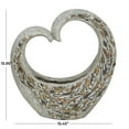 thumbnail image 3 of DecMode 15" x 16" Indoor Outdoor Gray Fiberglass Planter with Stone Mosaic Design, 3 of 8