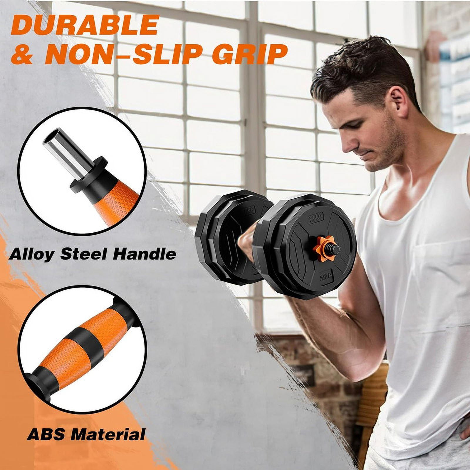CELLOMOMO Adjustable Dumbbell Set, 66 lb