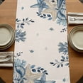 thumbnail image 5 of Table Runners 60 Inches Long Dress Scarves, Blue Starfish Coastal Farmhouse Kitchen/Dining Table Runner, Small Coffee Tablerunners, Eucalyptus Summer Nautical Shell Rustic 13x60 Inch, 5 of 9