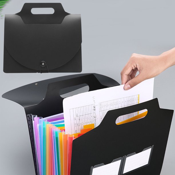 Phenofice Folder Para Documentos Negro De Gran Capacidad Material Duradero Para Oficina En Casa