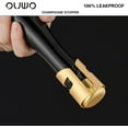 thumbnail image 3 of OUWO Champagne Sealer Stopper 6 Pack Stainless Steel Sparkling Wine Bottle Stoppers，Leak-Proof Bubble Retaining Saver，Suitable for Champagne Prosecco Cava and Sparkling (Gold), 3 of 5