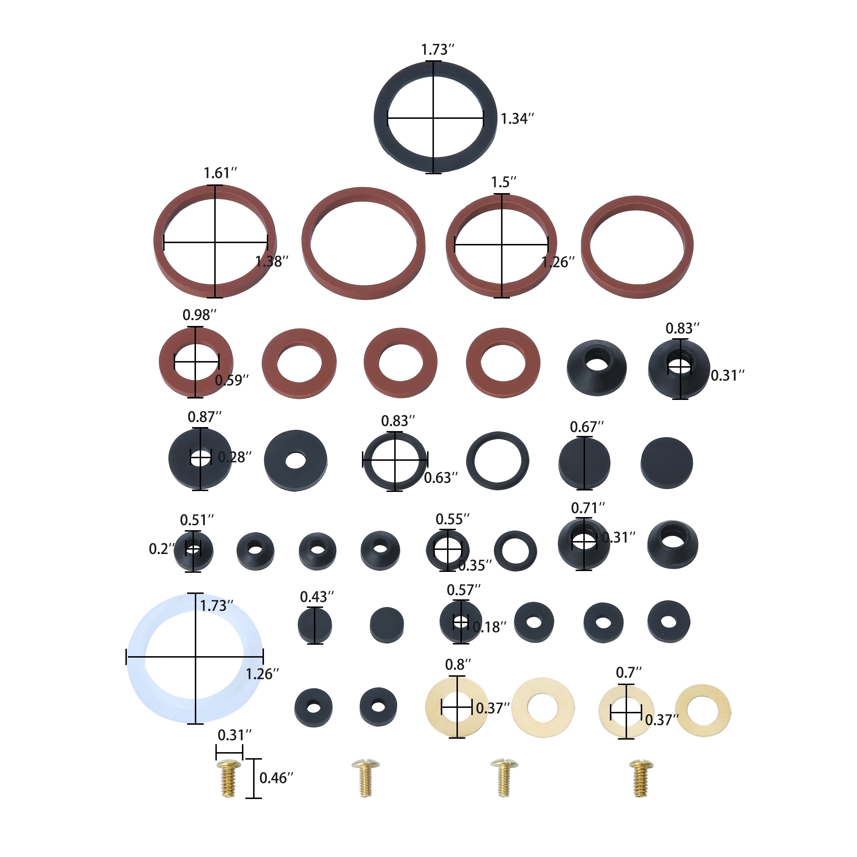 Mainstays 42-Piece Multi-Material Washer Kit for Home and Auto Repairs