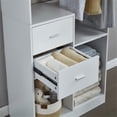 thumbnail image 3 of Pemberly Row White Walk-in Wood Closet with 4 Drawers and Shelves, 3 of 5
