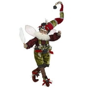 Mark Roberts Coal Stocking Christmas Fairy Green and Red, Medium 15" #51-05852