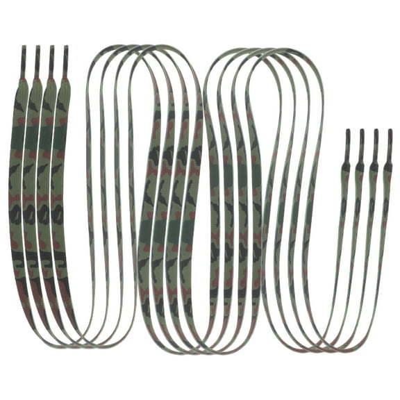 Worgeous 2 Pairs Of Camouflage Printed Shoelaces Casual Sports Sneakers Travel Sneakers Flat Shoelaces Outdoor Activities Replacement Shoe Lace