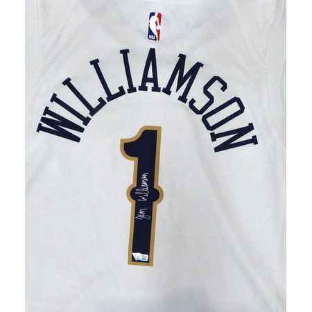 New Orleans Pelicans Zion Williamson Autographed Authentic White Nike Jersey Size 56 Fanatics Holo #A853357
