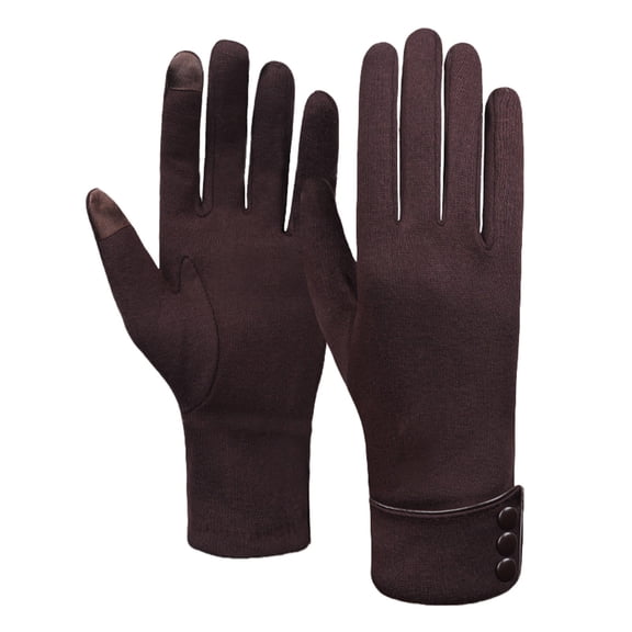 OJJCXA Womens Mens Gloves for Women Men Plush Button Decor Thickened Touch Screen Riding Outdoor Gloves