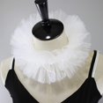 thumbnail image 4 of Clown Tulle Ruffled Collar,Renaissance Victorian Ruffle Collar, Retro Mesh Neck Ruff Ruffle Collar, 4 of 8