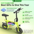 thumbnail image 2 of Gyrocopters Radi8 Electric scooter (Green) | UL 2272 approved | 25 km Range | 25 km/h Speed | Rear Disc Brakes | LED Lights | LCD Display, 2 of 10
