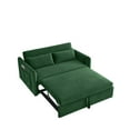 thumbnail image 3 of ARCTICSCORPION Modern Velvet Convertible Loveseat with 2 Pillows, Green/Blue, 3 of 7