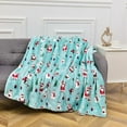 thumbnail image 4 of Elegant Comfort Reversible and Ultra-Plush Flannel Fleece-Winter Christmas Sherpa Throw- Lightweight Soft and Cozy-Holiday Decorative Throw, Perfect for Lounging, 50 x 60 inches, Penguin Santa, 4 of 6