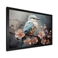thumbnail image 2 of Designart "Dancing Hummingbird amid Blue Florals" Animals Framed Wall Art Decor - Modern Farmhouse Blue Hummingbird Hallway Framed Wall Art Decor, 2 of 6