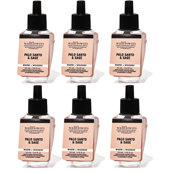 Palo Santo and Sage Wallflower Fragrance Refill by Bath   Body Works/White Barn - Pack of 6