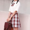 thumbnail image 5 of Japanese Uniform South Korea School JK UniformS Student Seifuku Blouse Pleated Skirt Tie Full Set Girl Plaid Skirt Sailor Fuku, 5 of 6