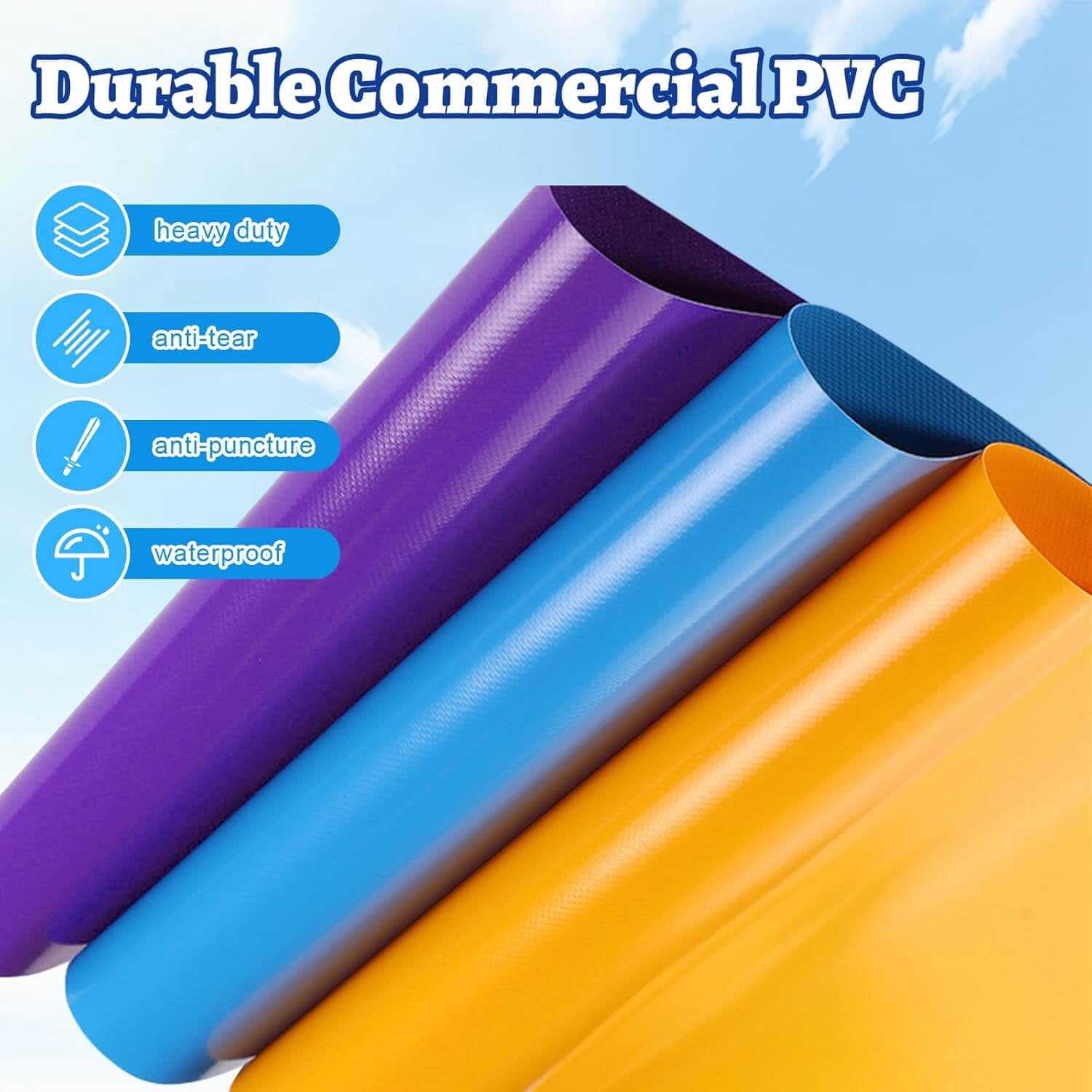 OFFMUST 26ft Commercial Inflatable Dual Water Slide for Kids & Adults, PVC Bounce House Blow Up Water Slide for Backyard Outdoor
