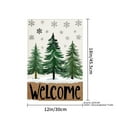 thumbnail image 4 of JOOCAR Welcome Winter Christmas Pine Trees Garden Flag for Winter Christmas Home Outdoor Garden Yard Door Decor 12x18 inch, 4 of 5