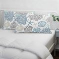 thumbnail image 4 of Blue Teal Coastal Lumar Pillow Covers, Summer Beach Coral Shell Starfish Soft Breathable Throw Pillow Cases with Invisible Zipper, Decorative Pillowcase Pillows Protectors for Sofa Bed Chair 16"x24", 4 of 9