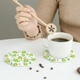 thumbnail image 6 of Balery 6 Pcs Kawaii Avocadoleather Coasters Set, Drink Table Cup Coasters For Living Room Kitchen Coffee Decor, 6 of 9