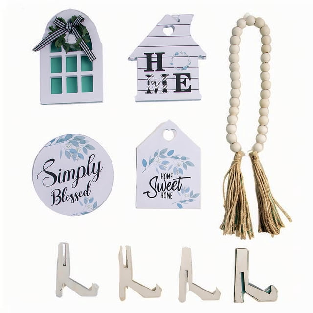 Farm Style Layered Tray Decoration Set PVC Multi-Tier Desktop Ornament 19 cm x 15 cm x 4 cm