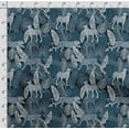 thumbnail image 4 of Soimoi Animals Printed,Cuddle Minky Fabric, Sewing Fabric by The Yard 56 Inch Wide,Decorative Plush Soft Fabric, Baby Garments, Toys and Blankets, Blue & White, 4 of 5