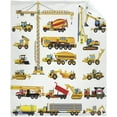 thumbnail image 5 of Trucks Tractors Cars Flannel Lightweight Blankets Quilt Plush Fleece Soft Bedding Throw Blanket for Couch and Bed 80"x60" for Adult, 5 of 6