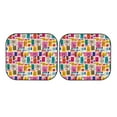 thumbnail image 7 of Xecao Cute Doodles for Foldable Car Sun Shades (2-Pack) offer sun protection with an easy-fold design for convenient windshield shading., 7 of 7