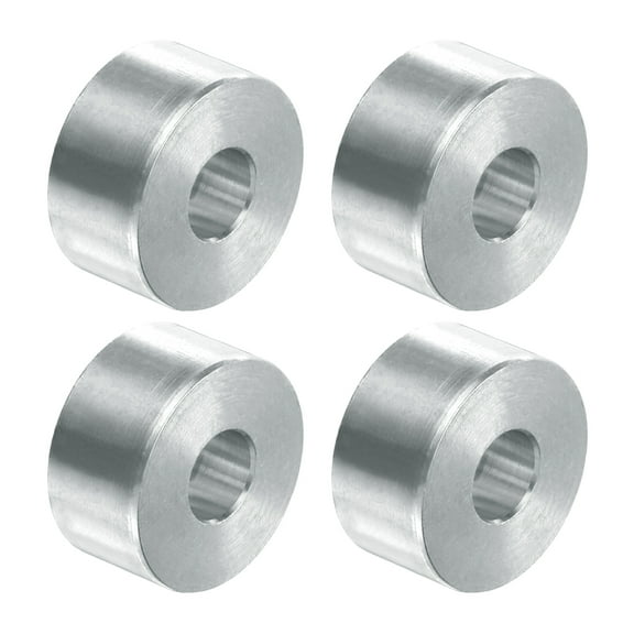 4pcs Aluminum Spacer 3/8" Bore x 1" OD x 1/2" Length Screw Standoff Bushing Round Metal Spacer