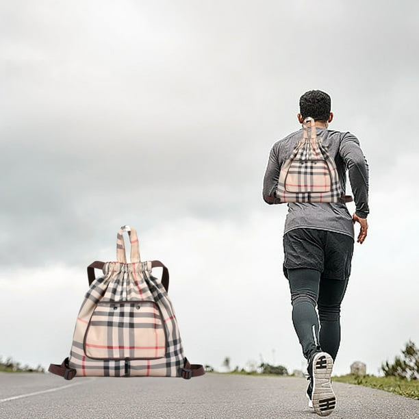 Mochila portátil con cordón, bolsa de almacenamiento plegable, equipo deportivo y de fitness, bolsa de viaje, diseño de bolsillo con cordón, equipo de aventura al aire libre, uso diario versátil.