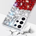 thumbnail image 2 of Compatible with Galaxy S23 Ultra Bling Case Luxury 3D Sparkle Diamond Crystal Rhinestones for Women Girls Glitter Case with Cute Furry Plush Ball Pendant Soft TPU Bumper Shiny Gemstone Cover, 2 of 12