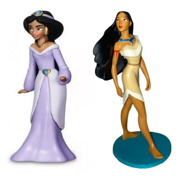 Princess Pocahontas & Purple Jasmine Of Aladin Cake Topper Figurine Pvc Figure