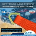thumbnail image 2 of Mega Cargo Control USA 2” x 24” Off-Road Axle Tie-Down Straps (4-Pack) - WLL: 3333 lbs - Red, 2 of 7