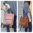 thumbnail image 5 of Women's Cute Corduroy Handbag Canvas Crossbody Bag School Zipper Shoulder Bag - Pink+Grey+Brown, 5 of 5