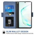 thumbnail image 2 of Genuine Leather RFID Blocking Wallet Case for Samsung Galaxy Note 10 Lite, Handmade Flip Folio Wallet Case with Stand and Card Slots for Samsung Galaxy Note 10 Lite, Blue, 2 of 5