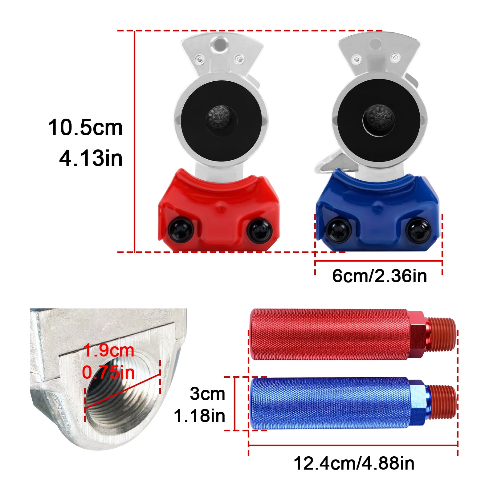 15ft 3 in 1 ABS & Power Air Line Hose Kit Airline Air Hose Wrap 7 Way Electrical Cable Air Lines with Aluminum Extension Handles and Emergency Glad Hands for Semi Truck Trailer Tractor