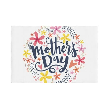 

Placemats Set of 4 Mother s Day Place mats for Dining Table Indoor/Outdoor Cute Heat Resistant Washable Table Mats(18 x 12 )