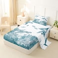 thumbnail image 2 of Erosebridal Cute Whale Kawaii Turtle Twin Sheet Sets,Underwater World Watercolor Coral Bedding For Boys Teens 3pcs, 2 of 6