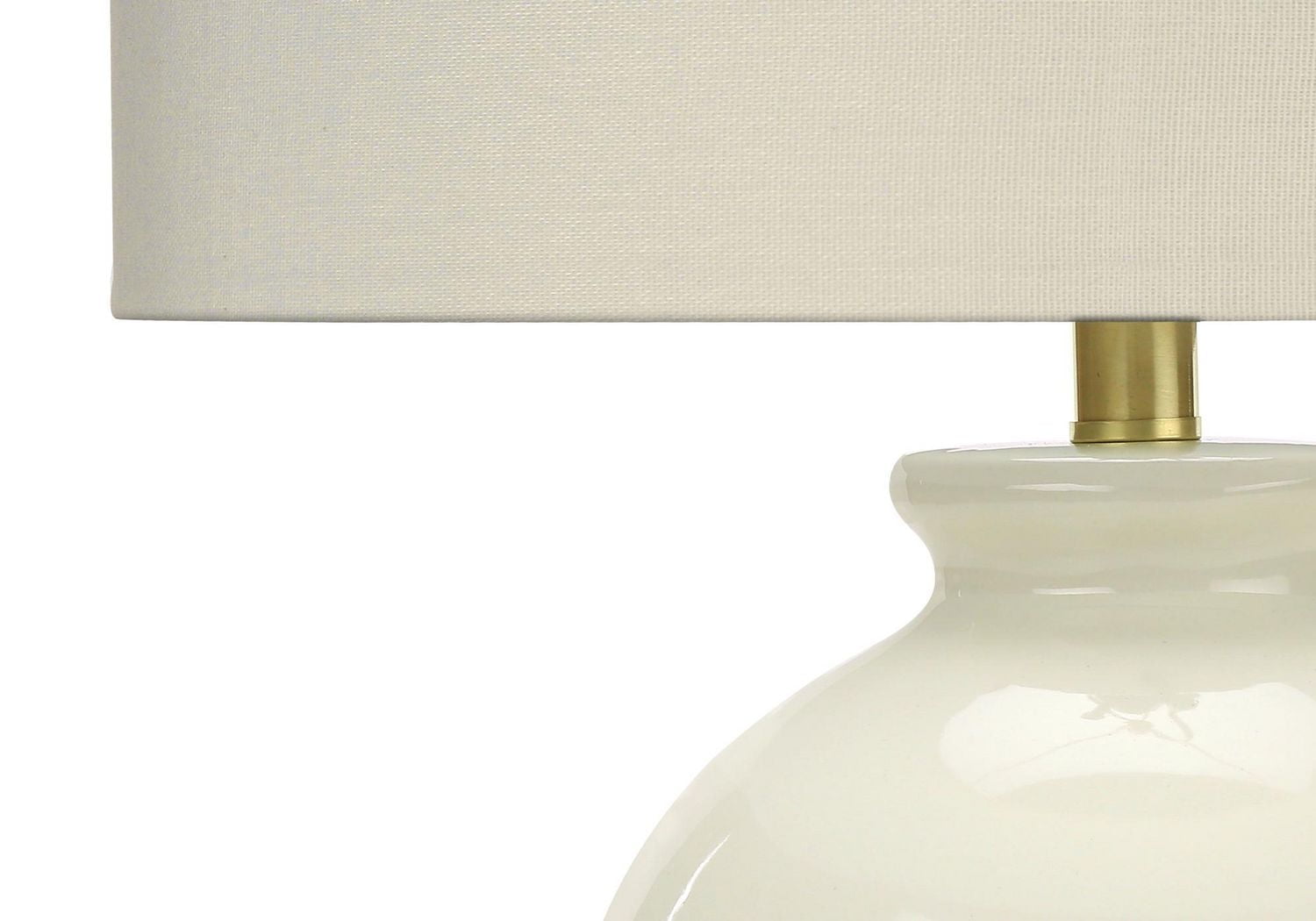 Monarch Specialties Lighting, 26"h, Table Lamp, Ivory / Cream Shade, Cream Ceramic, Transitional