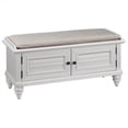 thumbnail image 4 of Homestyles Bermuda Wood Storage Bench in Off White, 4 of 34