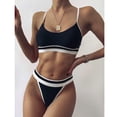 thumbnail image 2 of RKSTN Maillot de Bain pour Femmes Deux Pièces Imprimé Fleurs Patchwork Bikini à Blocs de Couleur Tenue de Plage Mode Décontractée Maillot de Bain pour Femmes, 2 of 7