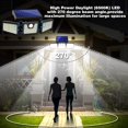 thumbnail image 3 of Solar Lights Outdoor, 128 LED Wireless LED Solar Motion Sensor Lights Outdoor; 3 Adjustable Heads, 270° Wide Angle Illumination- 2, 3 of 7