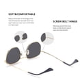 thumbnail image 2 of Gafas de sol Htms Htms con montura metálica polarizada hexagonal, dorado y negro, 2 of 6