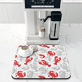 thumbnail image 2 of Dish Drying Mat with tropical starfish pattern Design - Absorbent Diatom Mud Pad for Kitchen Counter, Summer Coastal Ocean Coffee Bar Decor Mat, 2 of 7
