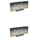 thumbnail image 1 of Matsuzay Reloj despertador LED Relojes de espejo digital Decoración del hogar Luz de carácter transparente Blanco 2Conjunto, 1 of 6